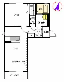 五ツ石の庄II A棟【A0203号室】の間取り