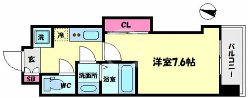 Luxe難波西Ⅲ【10階】の間取り