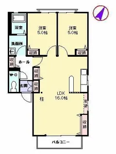 グリーンフィールド曽根 B棟【B0202号室】の間取り