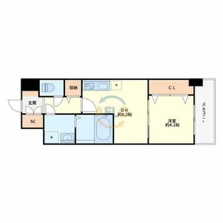 スプランディッド新大阪EAST【6階】の間取り