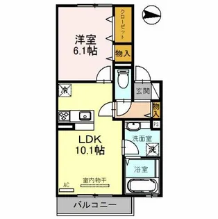 セピアコート住吉大社【1階】の間取り