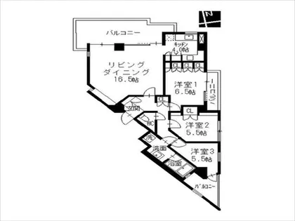 NS21やごと【5階】の間取り