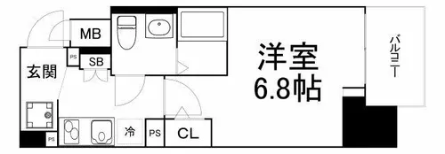 エグゼ大阪城イースト【9階】の間取り