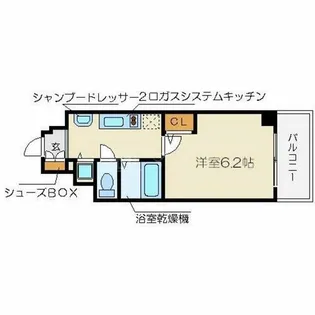 スワンズシティ南森町【4階】の間取り