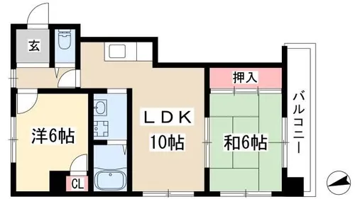 向が丘ハイツ【5階】の間取り