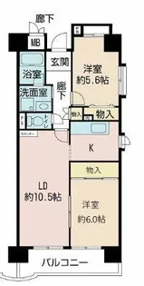 グレイスコート上本町【6階】の間取り