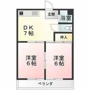 富士丸マンション【1階】の間取り