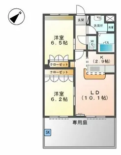 ラ・ウィンクル【1階】の間取り
