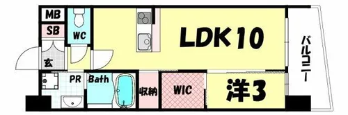 セレニテ神戸ミラクシュッド【7階】の間取り