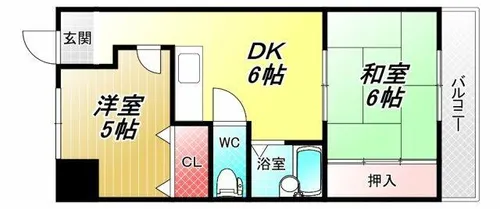 高安A棟【2階】の間取り