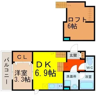 FAMILY STAGE道徳III(ファミリーステージ道徳III)【2階】の間取り