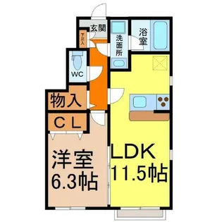 Crecer(クレセール)【1階】の間取り