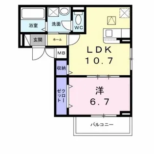 ラ・ヴィータ 南門真Ⅲ【1階】の間取り