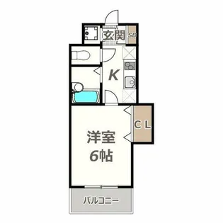 アパルト松崎【504号室】の間取り