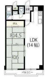 エーデルハイム大蔵谷【403号室】の間取り