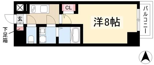 エスリード栄 THE PARK【4階】の間取り