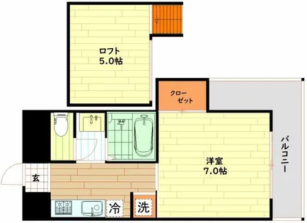 ジュネス西中島【2階】の間取り