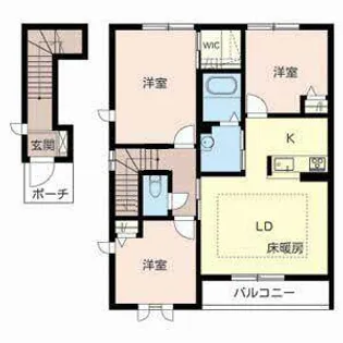 シャーメゾン福田【2階】の間取り
