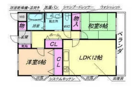 スカイガーデン萩原【3階】の間取り