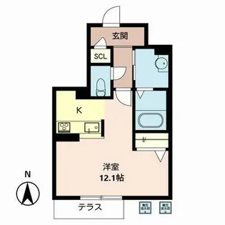 グラン・ブルー【O105号室】の間取り