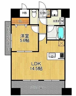 エンクレスト博多EAST PARK【217号室】の間取り