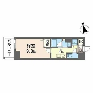 サンエール南堀江【4階】の間取り
