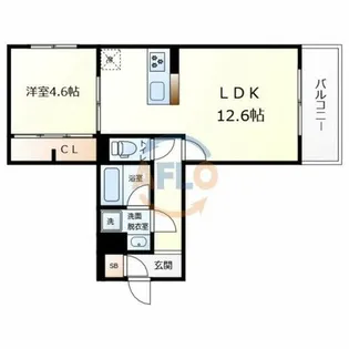 エクレール沢之町【1階】の間取り