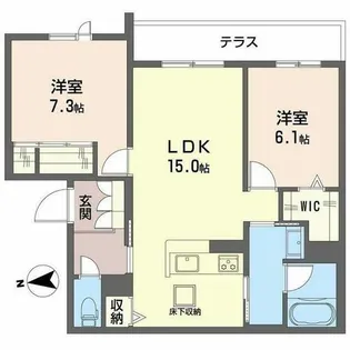 シャーメゾン ヴェルーラ【1階】の間取り