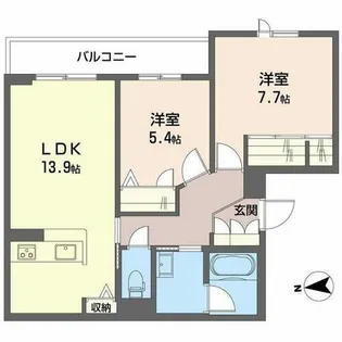 シャーメゾン ヴェルーラ【0302号室】の間取り