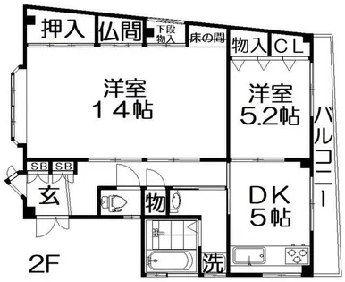 La Luce高柳【2階】の間取り