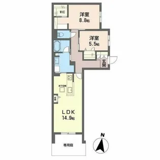 シャーメゾン フェレザ【0103号室】の間取り