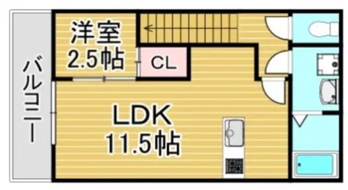 福岡県大野城市山田2丁目【アパート】の間取り