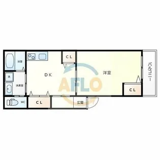 Bellevue生野西【1階】の間取り