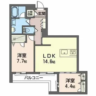 シャーメゾン 花水木【0203号室】の間取り