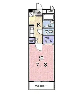ミーティス衣笠【1階】の間取り