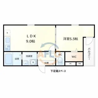 フジパレス山之内ノース【3階】の間取り