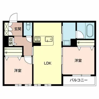 シャーメゾン京 御所ノ内A【0203号室】の間取り