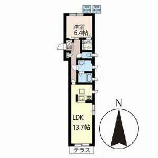 メゾン和泉式部【0101号室】の間取り