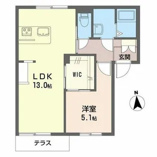 アネックス上野芝【0103号室】の間取り