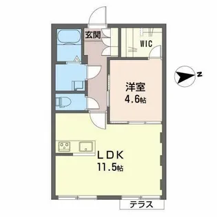 クレール鳳【0105号室】の間取り