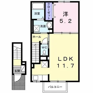 グレイスヴィラ若宮【2階】の間取り