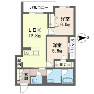 スプレンドーレ新金岡【0203号室】の間取り