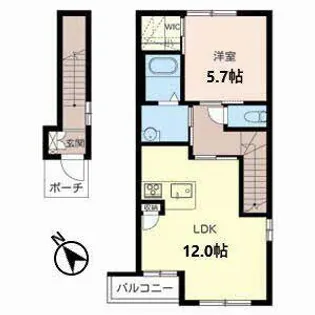 カーサ・ドマーニ【2階】の間取り