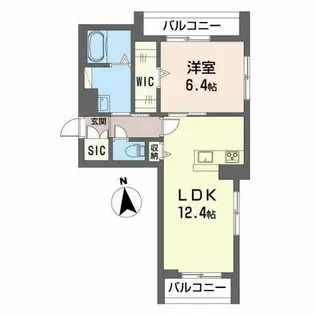 シャーメゾン境谷【2階】の間取り