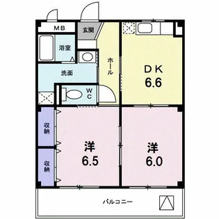 ハッピーハウス大善【1階】の間取り