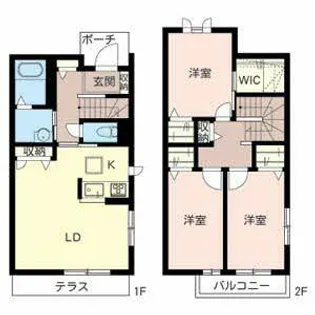 ローズコート書写【0001号室】の間取り