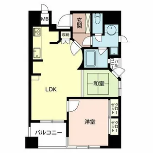 エスティメゾン上町台【0503号室】の間取り