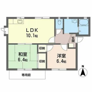 フレグランス今市【0101号室】の間取り