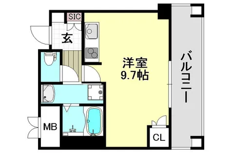 パークナードフィット吹田健都【714号室】の間取り