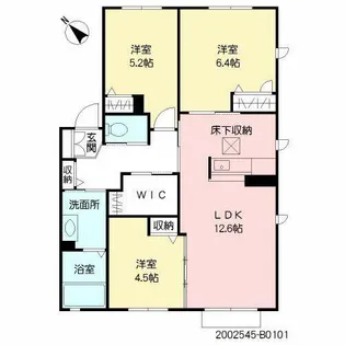 NADYAII B棟【B0101号室】の間取り